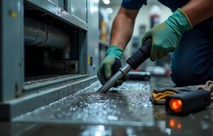 how to clean out HVAC drain line